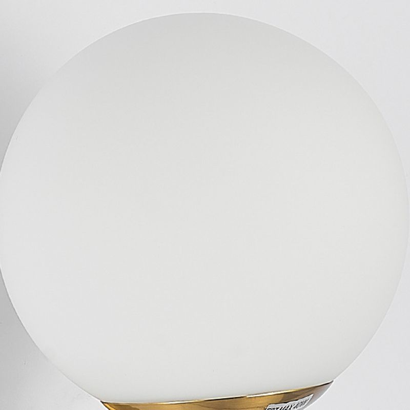 Modern Simple Vanity Light Ball Shape Vanity Lamp with Glass Shade for Bedroom