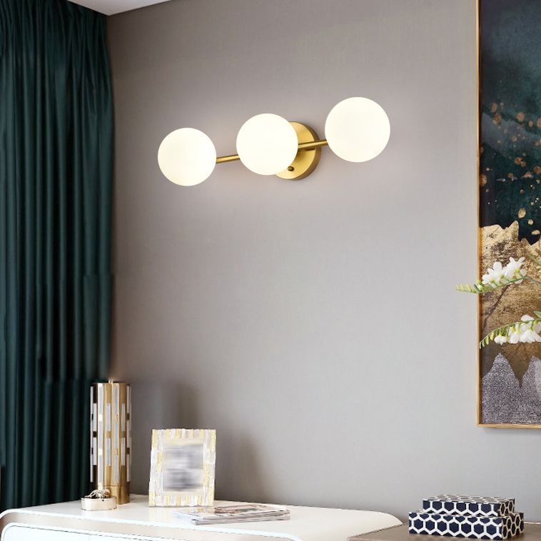 Creative Vanity Lighting Simple Glass Wall Light Sconce for Bathroom