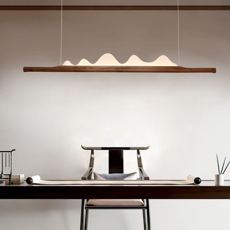 Idées d'éclairage à l'île LED moderne nordique lampe à lustre linéaire pour salle à manger