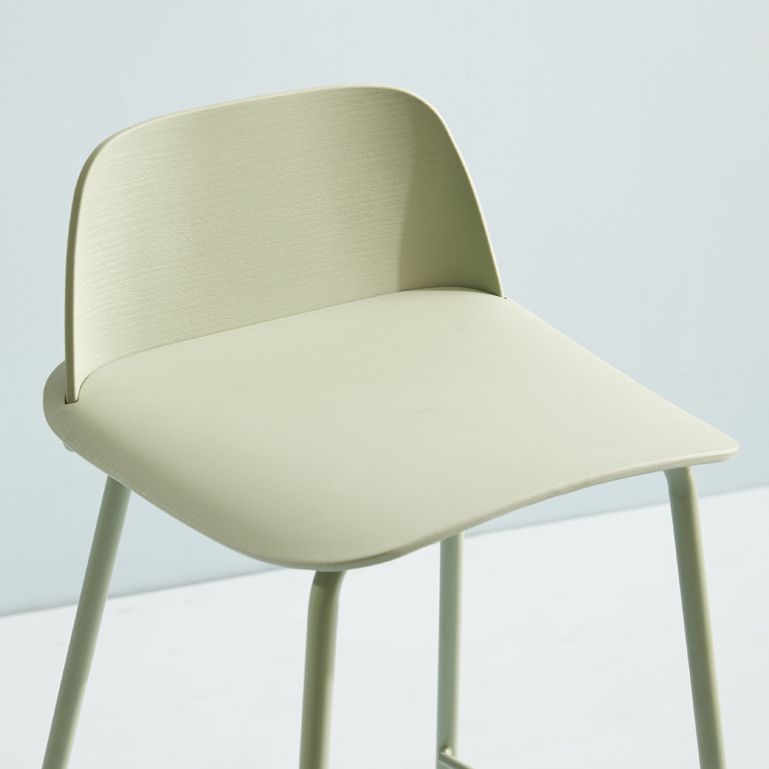Milk Tea Shop Footrest Scandinavian Stool Matte Finish Plastic Barstool