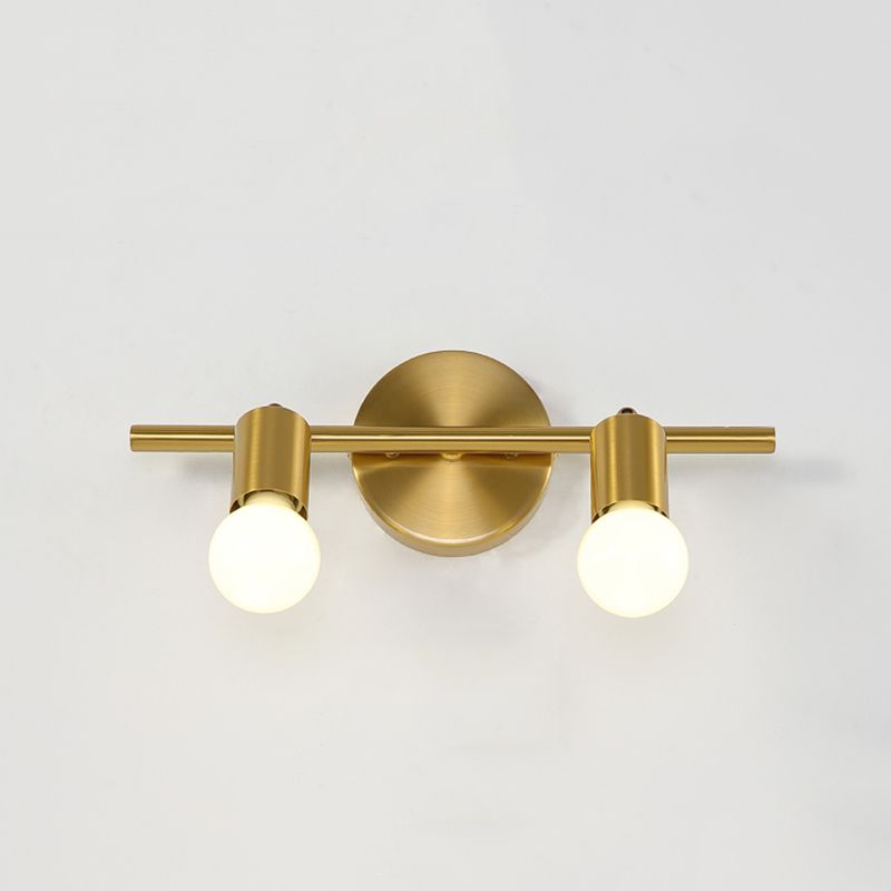 Bare Bulb Vanity Sconce Lights Ultra-modern Metallic Wall Sconce Lighting for Bathroom