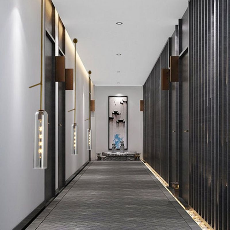 Glass Geometric Wall Sconce Simple 1 Light Wall Mounted Light Fixture