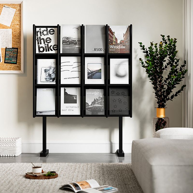 Modern Style Closed Back Bookshelf Solid Wood Bookcase with Shelves