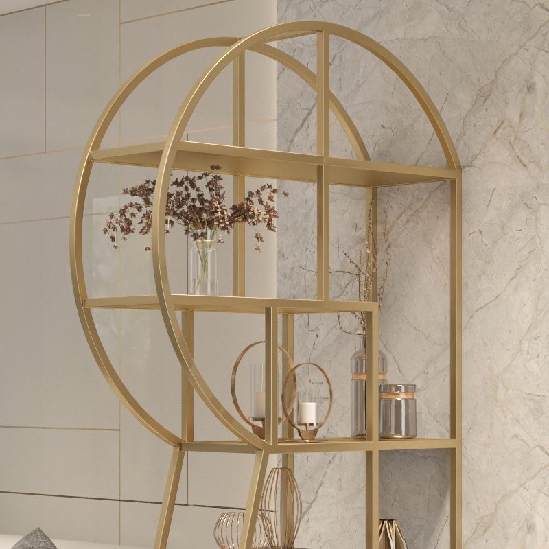 Urban Metal Etagere Bookshelf Vertical Open Bookcase for Home Office