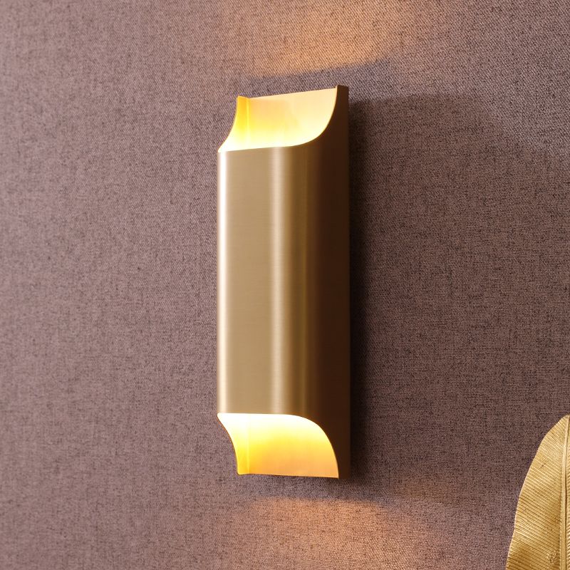 Rectangular Brass Sconces Wall Lights Modern Style 1-Light Wall Sconce Light Fixtures