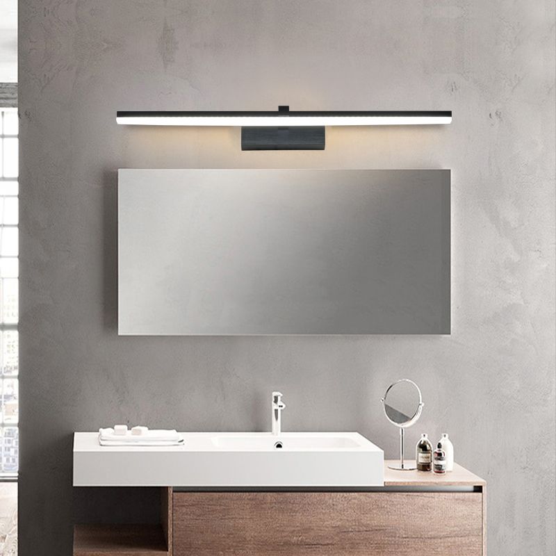 Straight Mirror Light Modern Colorful 1 Light Wall Sconce Fixture for Bedroom