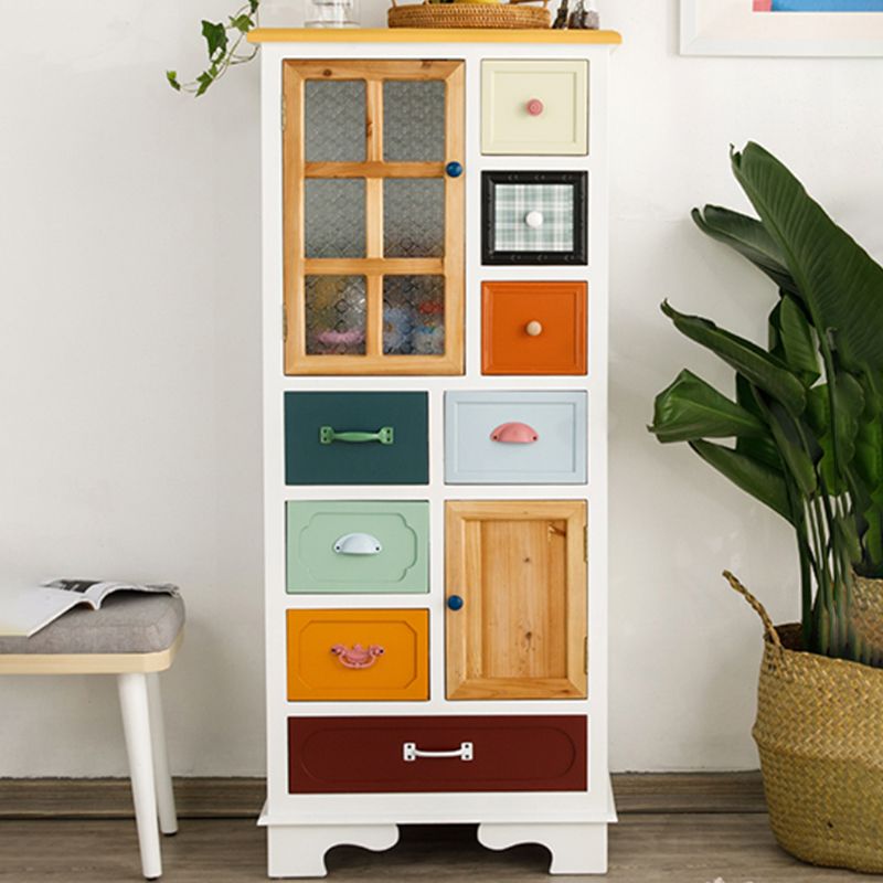 Coastal Storage Chest Dresser Solid Wood Dresser , 14.82-inch Width