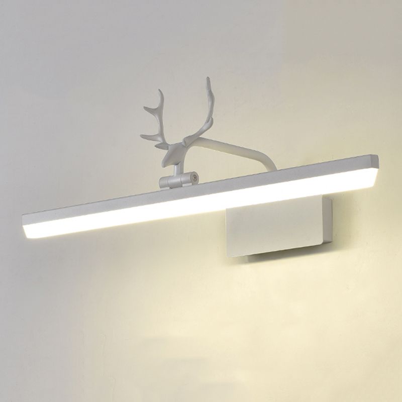 Speciale da parete in metallo a forma lineare in stile moderno a parete a specchio a 1 lucciola luce