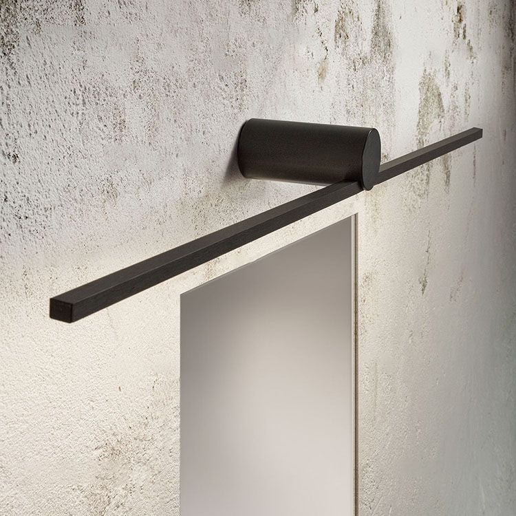 Linear Wall Sconces Modern Metal 1 Light Sconce Light Fixtures in Black Finish