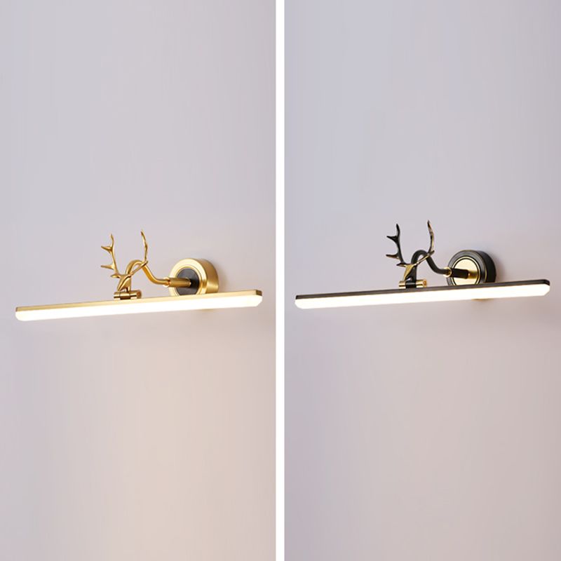 Modern Simple Style Antler Mirror Lamp Fixture LED Mirror Light for Bathroom Washroom