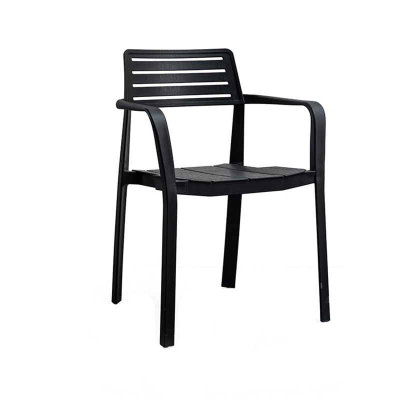 Nordic Style Arm Side Chairs Plastic Chairs with 4 Legs for Home Use