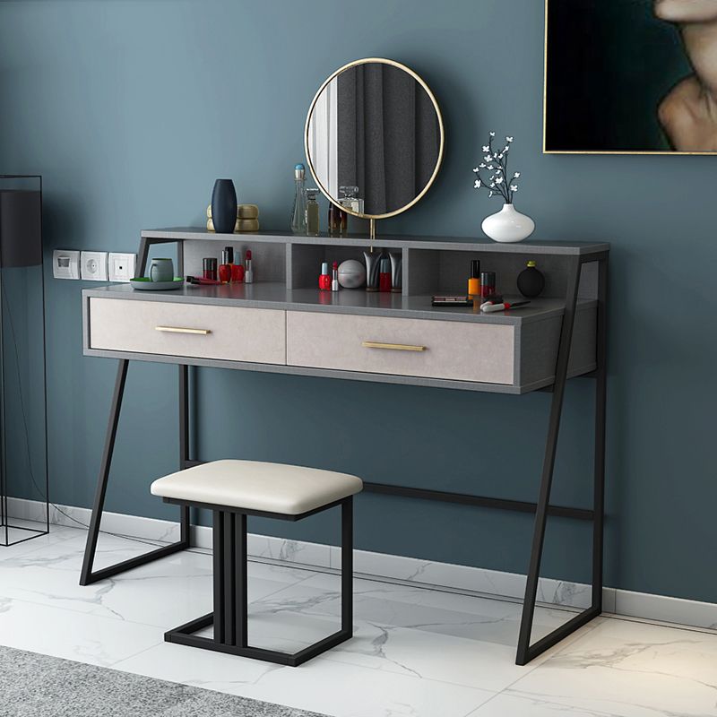 Bedroom Glam 2-Drawer Standing Storage Box Vanity Dressing Table