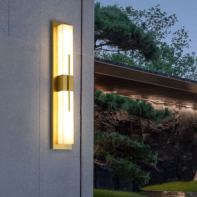 1-Light Modern Wall Sconce Simple Stone Wall Mount Lamp for Living Room
