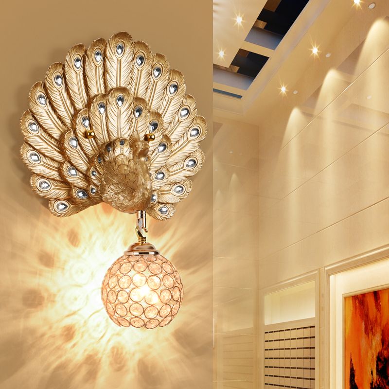 Moderner Stil Ball -Leuchten -Leuchten Metall 1 Lichtwandmontierte Beleuchtung