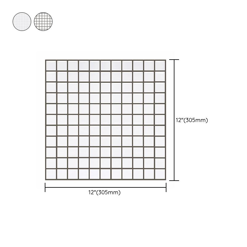 Classical Kitchen Single Tile Plaid Print Peel and Stick Backsplash Tiles