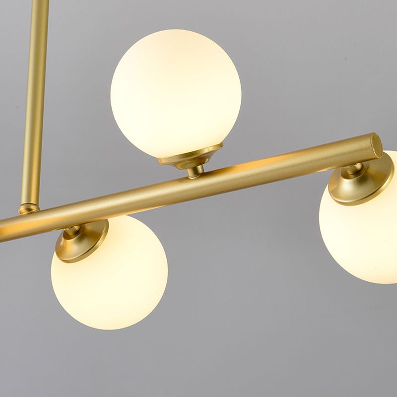 Contemporary Island Light Sphere Glass Island Chandelier Lights for Kitchen