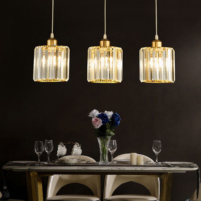 Estilo contemporáneo Geometry Island Lighting Crystal 3 Light Island Lights
