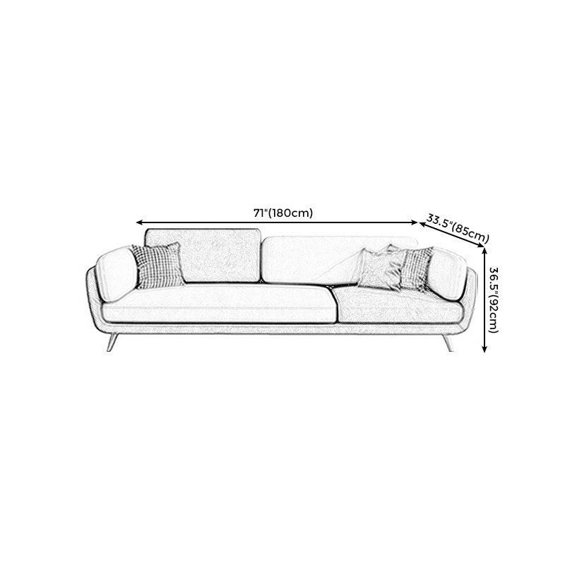 Scandinavian White Pillow Top Arm Sofa/Sectional with Removable Cushions