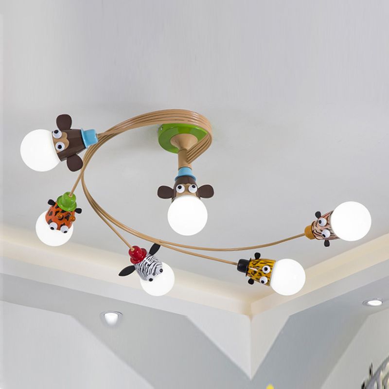 Beaux animaux LED plafonnier moderne minimalisme lampe encastrée pour chambre à coucher