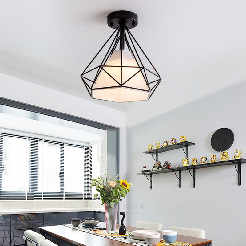 Moderne sternförmige Deckenleuchte im industriellen Stil, Stoff-Lampenschirm, Deckenleuchte für Wohnzimmer, Schlafzimmer