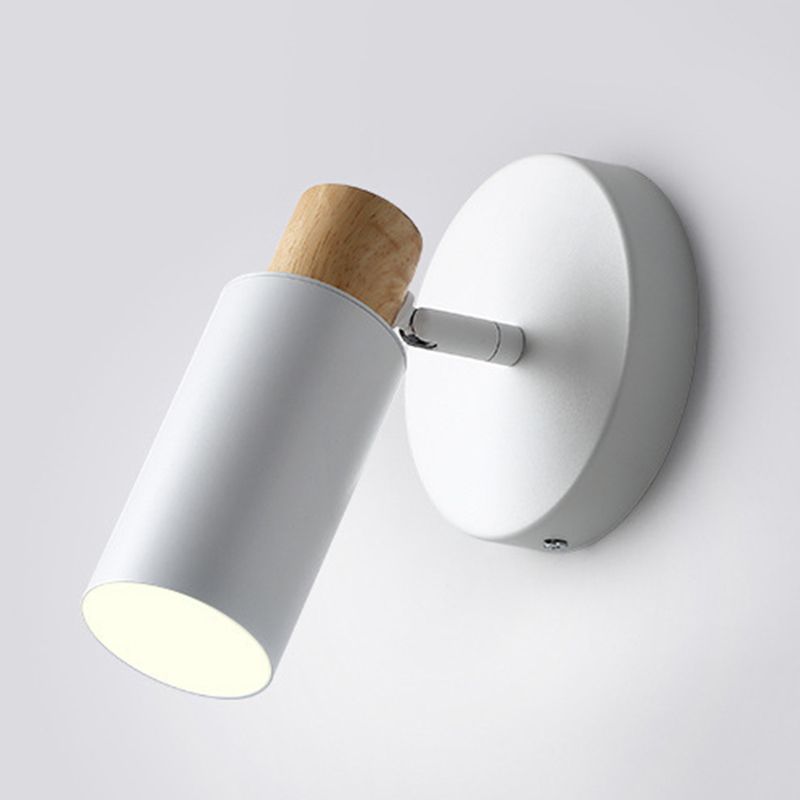 Half Cylinder Shape Sconce Light Fixture Metal Modern Style Wall Sconce Lighting