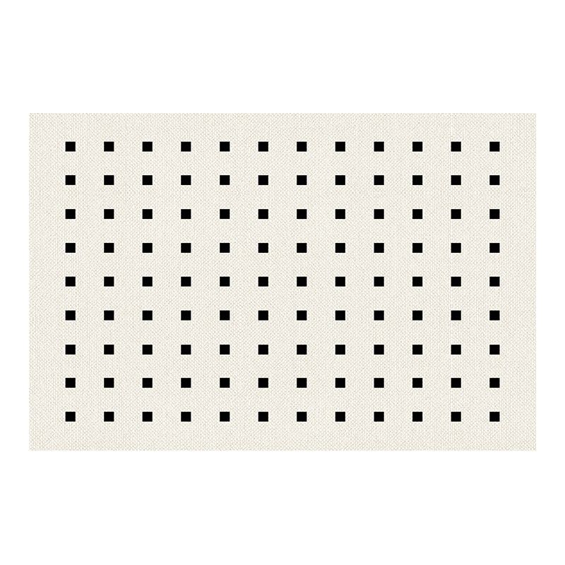 Gray Modern Carpet Polyester Check Pattern Carpet Stain Resistant Carpet for Living Room