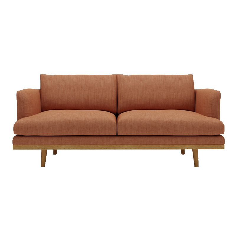 Modern 29.52" H Cotton Blend Wood Frame Recessed Arm Loveseat