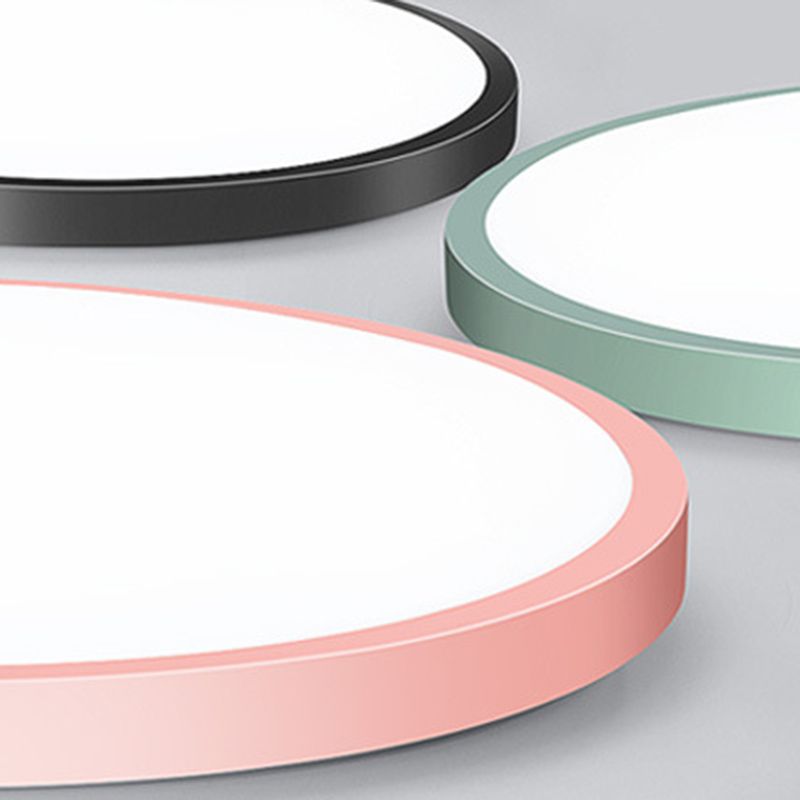 Plafonnier LED de forme ronde en fer moderne, 1 lumière, encastré, pour balcon, chambre à coucher