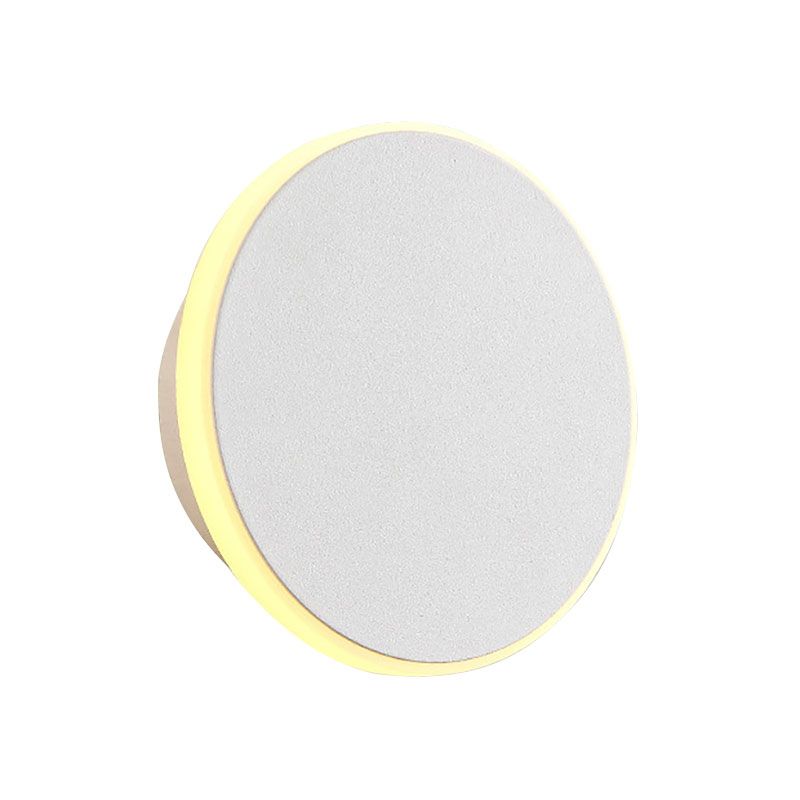 Black/White Disc LED Sconce Modernism Single Acrylic Wall Lighting Ideas in Warm/White Light