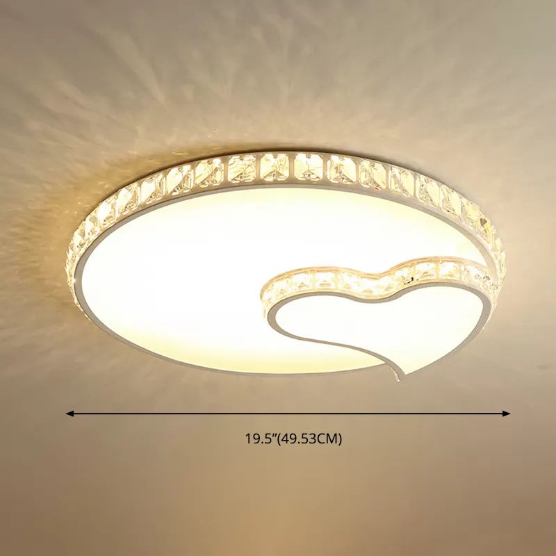 Geometrische Kristall Deckenmontage Leuchte Zeitgenössische LED Weiß Unterputz Deckenleuchte