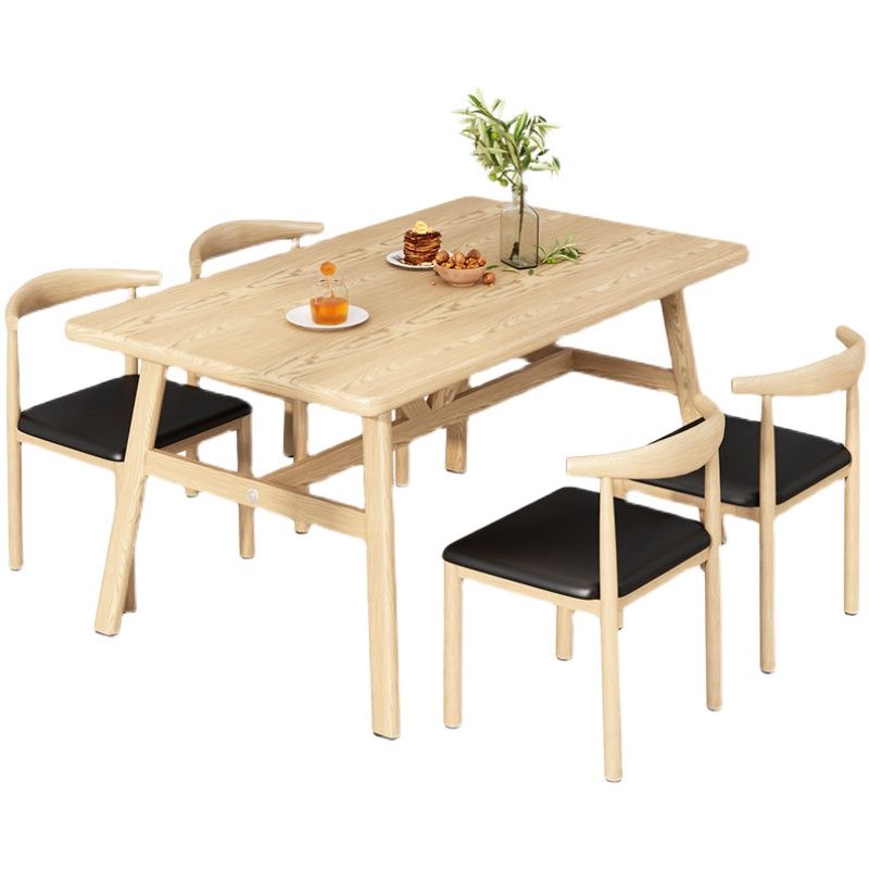 Modern 1/2/5/7 Pieces Dining Set Rectangle Wood Dining Table for Dining Room