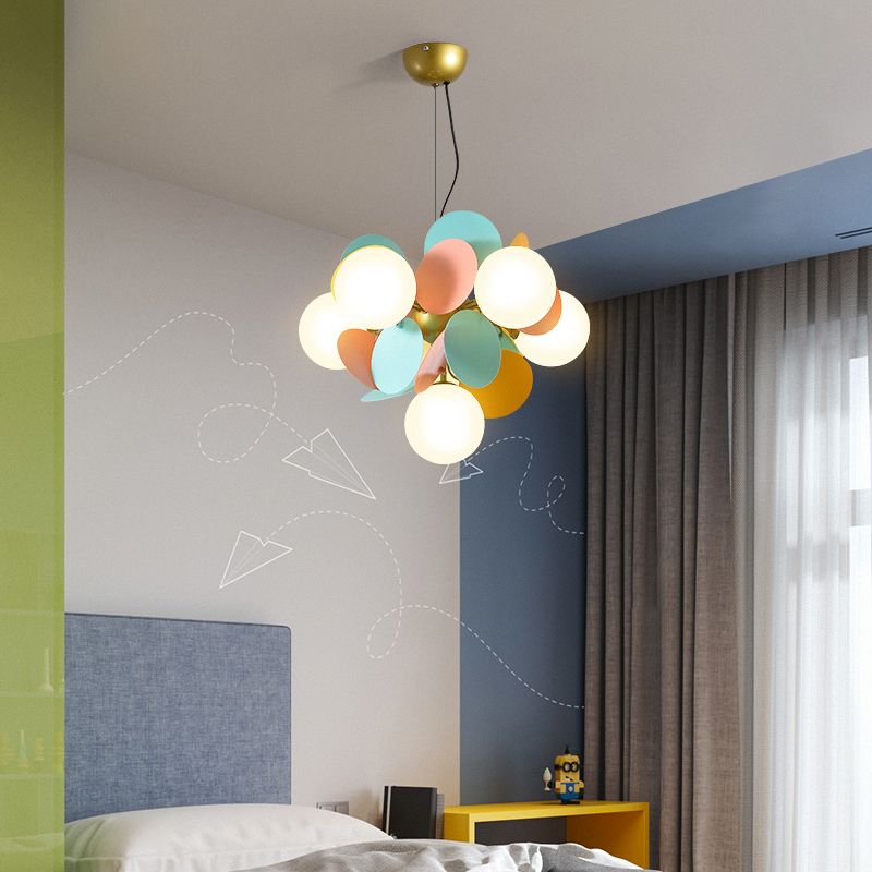 Bubbles Bedroom Ceiling Pendant Light Metal Nordic Style Chandelier Light Fixture