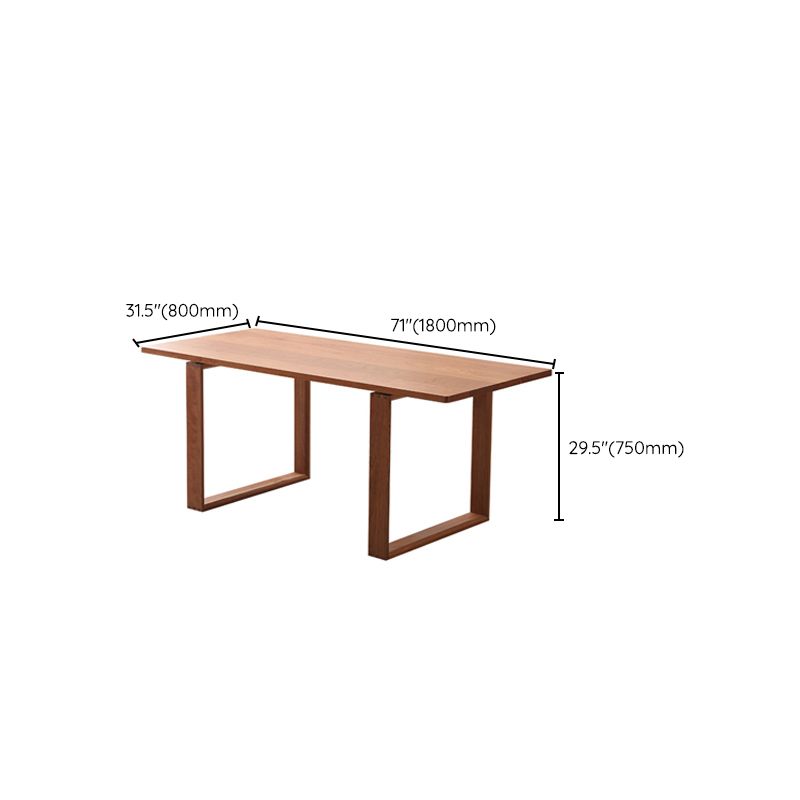 Contemporary Kitchen Dinner Table Solid Wood Rectangle Dining Table