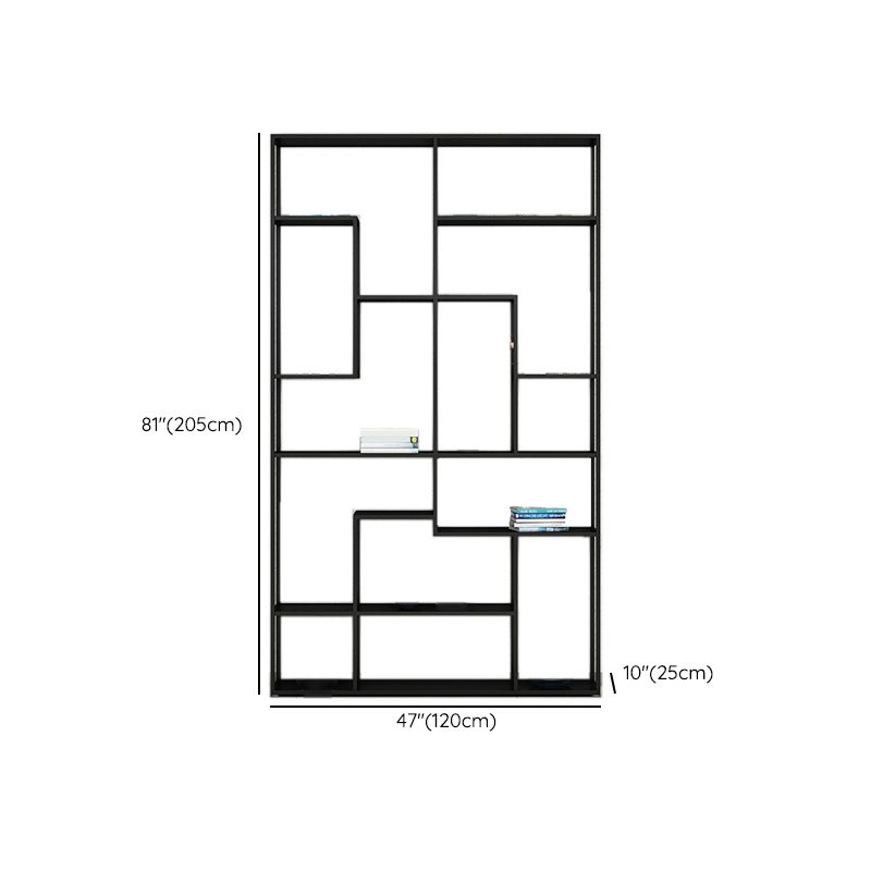 9.8" W Industrial Antique Finish Shelf Bookcase Etagere Metal Bookshelf