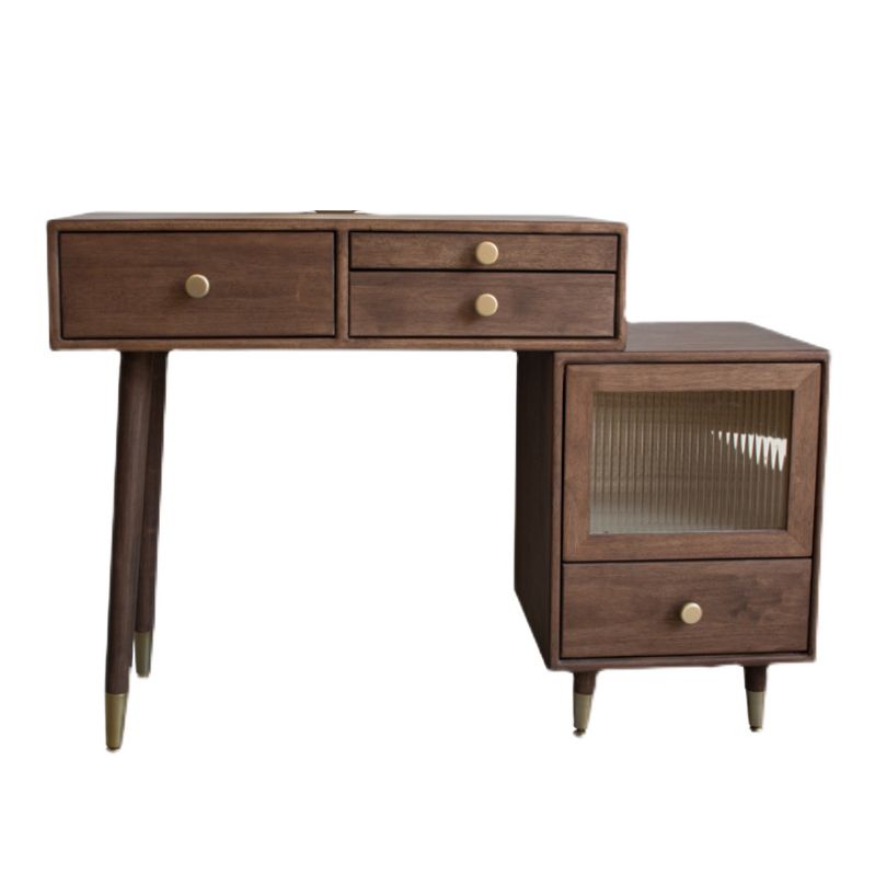 Rubberwood Dressing Table Solid Wood Make-up Vanity with Drawers