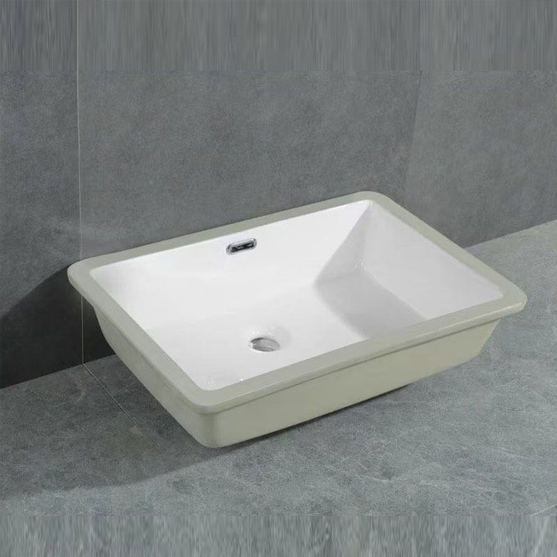 Rectangular Bathroom Sink Porcelain Modern Bathroom Sink(Not Included Faucets)