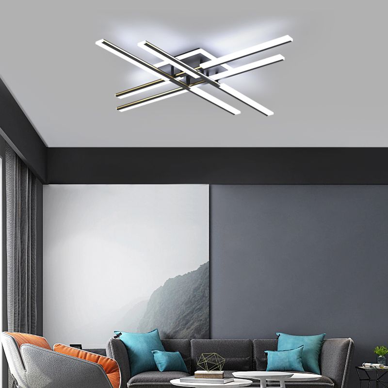 Plafonnier Spoutnik à 4 lumières, nouveau plafonnier moderne en aluminium pour chambre à coucher