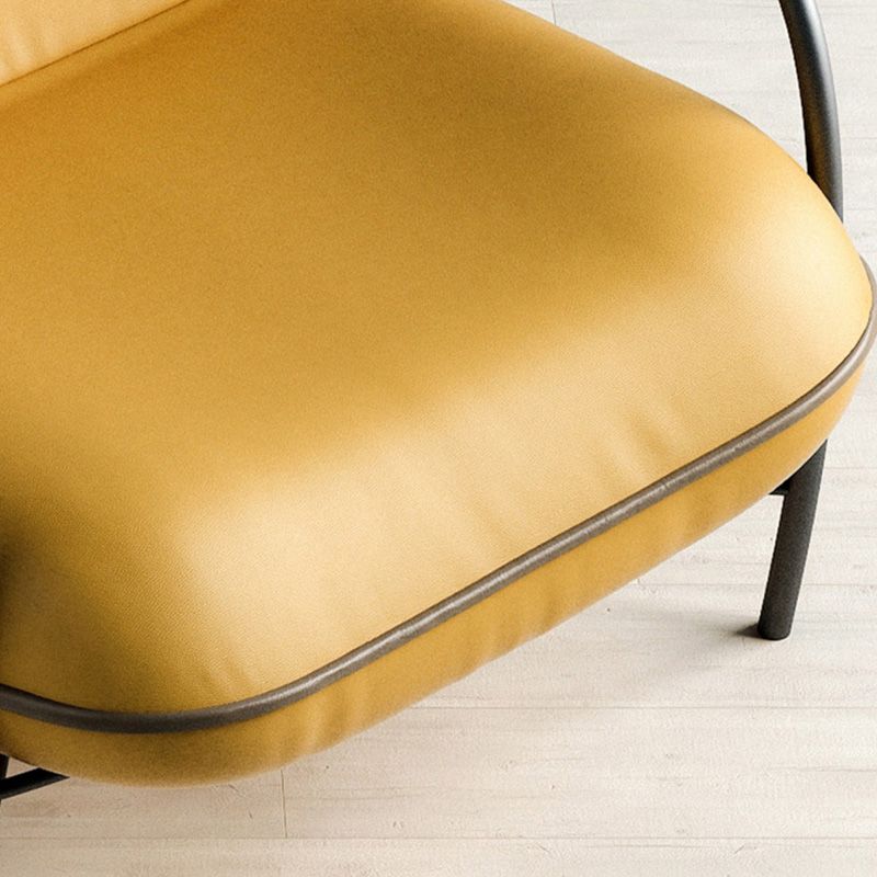 Contemporary Accent Armchair Modern Upholstered Accent Chair in Yellow