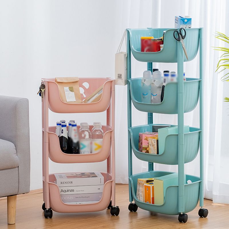 Plastic Contemporary Geometric Bookshelf Vertical Open Bookcase for Home