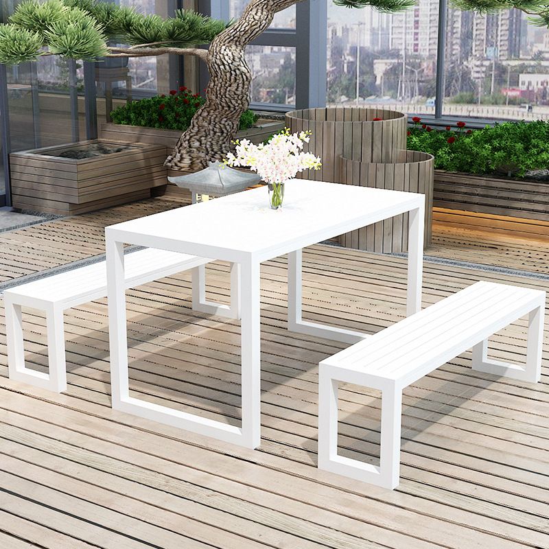 Modern Style 1/2/3 Pieces Rectangular Picnic Table Manufactured Wood Picnic Table Set