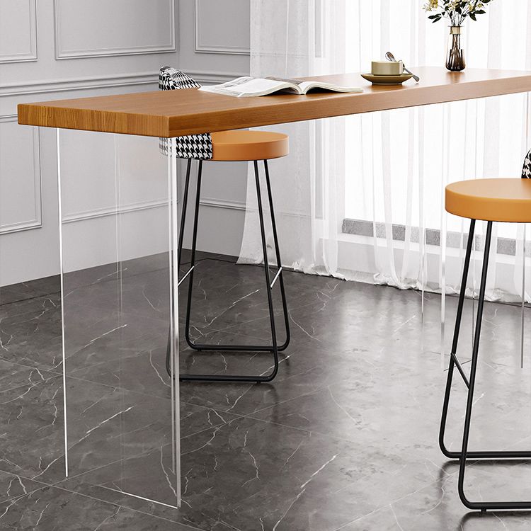 1/2/3/5/7 Piece Pub Dining Set Modern Natural Wood Pub Dining Set