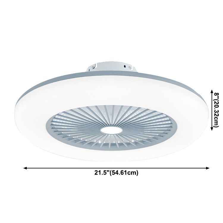 Schlafzimmer LED -Deckenlüftungslampe Makkaronstil Semi -Flush -Licht mit kreisförmiger Acrylschatten