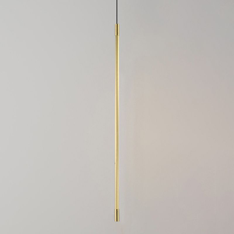 Metal Linear Hanging Lights Modern Style 1-Light Hanging Mount Fixture pour salle à manger