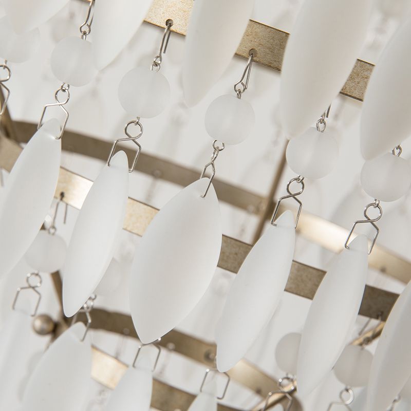 Abgestufte Deckenleuchte zeitgenössische Kristall 6 Lichter Antiquen Silberleuchter Licht für Schlafzimmer