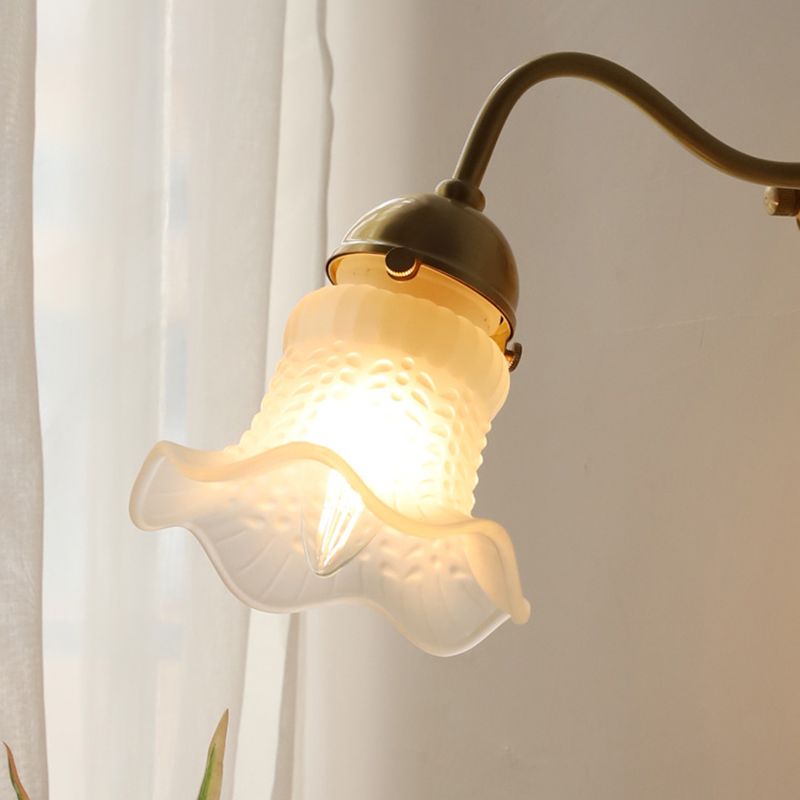 Modern Style Flower Shaped Wall Light Sconces Metal 1 Light Wall Lighting