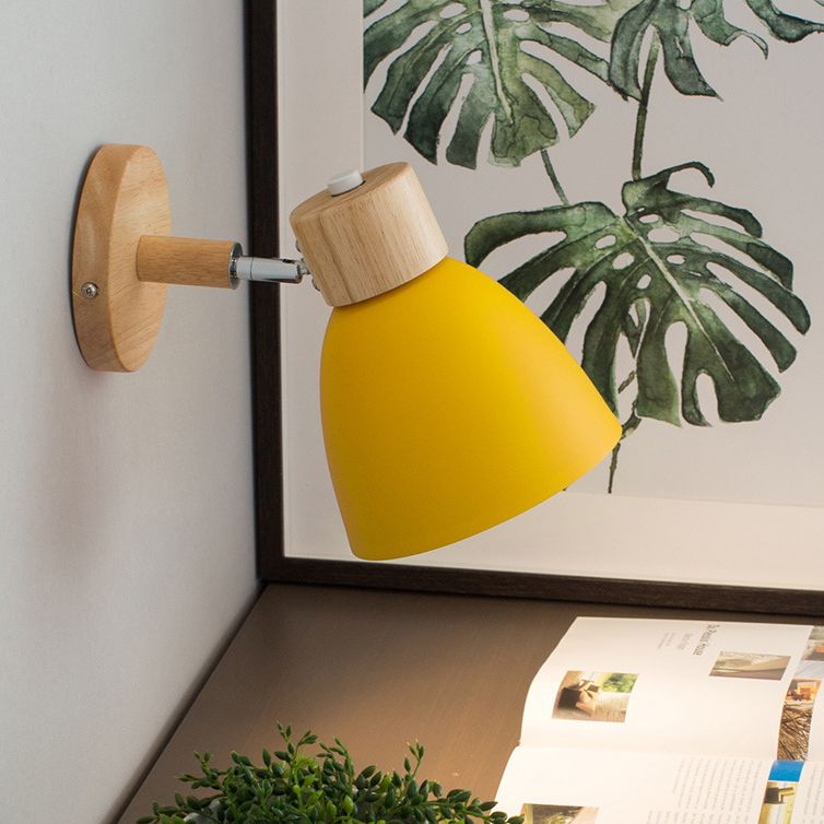 Nordic Style Wall Mount Light Bell Shape Colorful Wall Lamp for Living Room