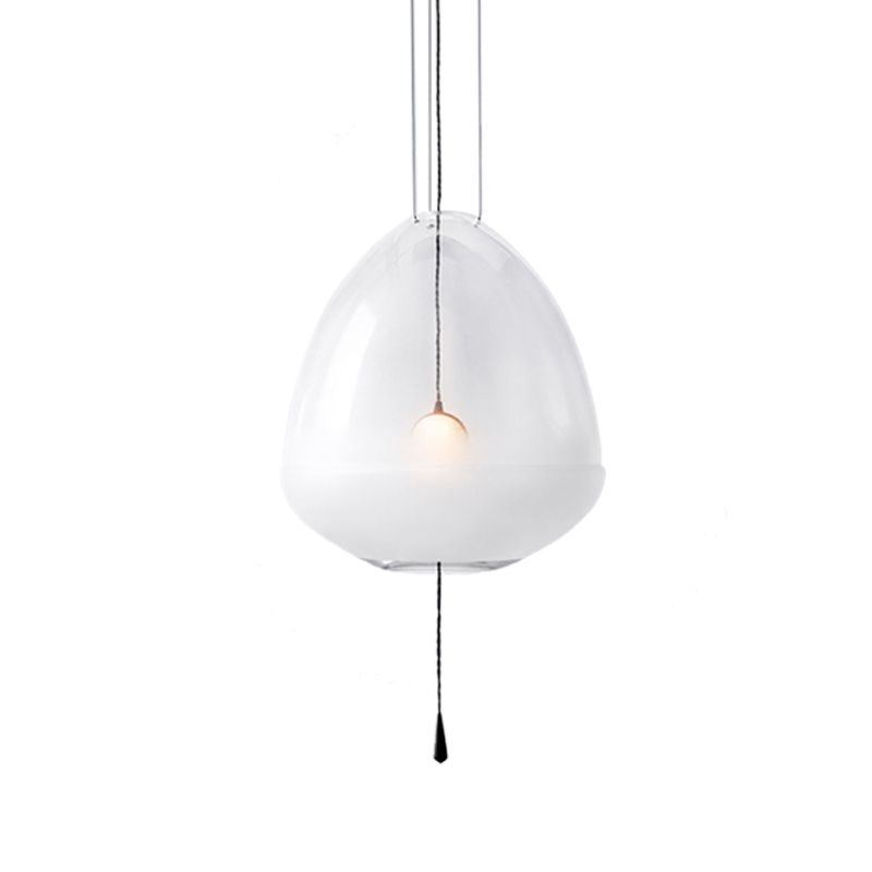 Elliptische Nachtheizbeleuchtung klare gefrostete Glas 1-Kopf-einfache Deckenhängung Lampe