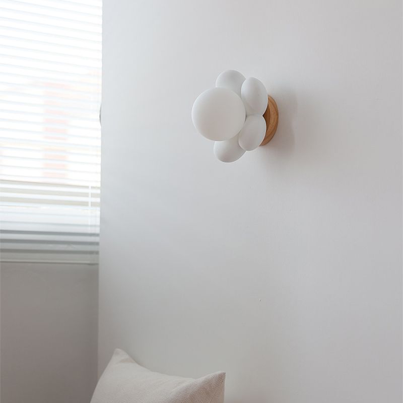 Modern Flower Shape Wall Sconce Lighting 1 Light Wall Sconce for Living Room