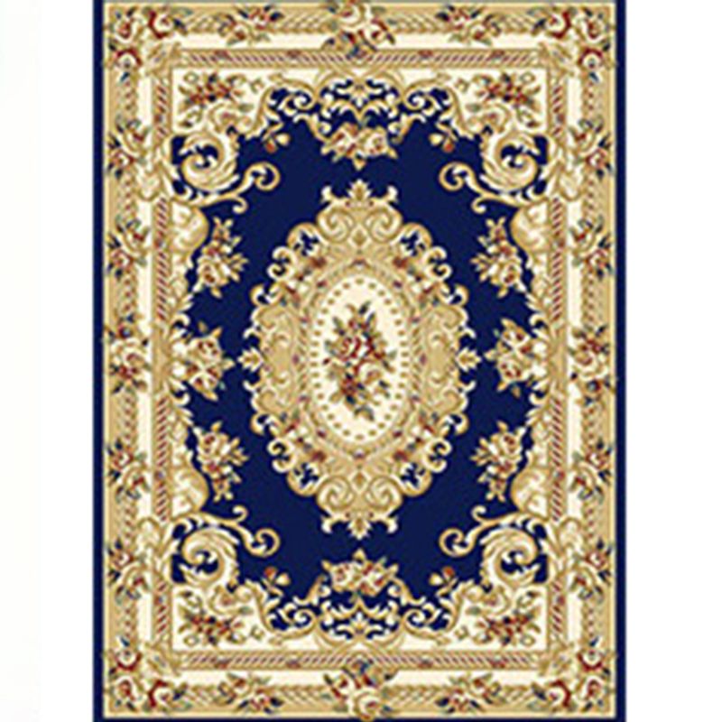 Traditional Area Rug Floral Design Rug Polyester Anti-Slip Backing Carpet for Home Decor