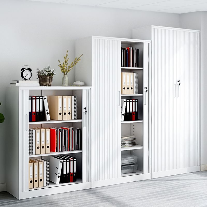 Modern File Cabinet Storage Shelves Rolling Door Metal Filing Cabinet for Home Office